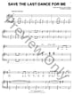 Save the Last Dance for Me piano sheet music cover